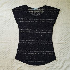 Maurices black lace overlay